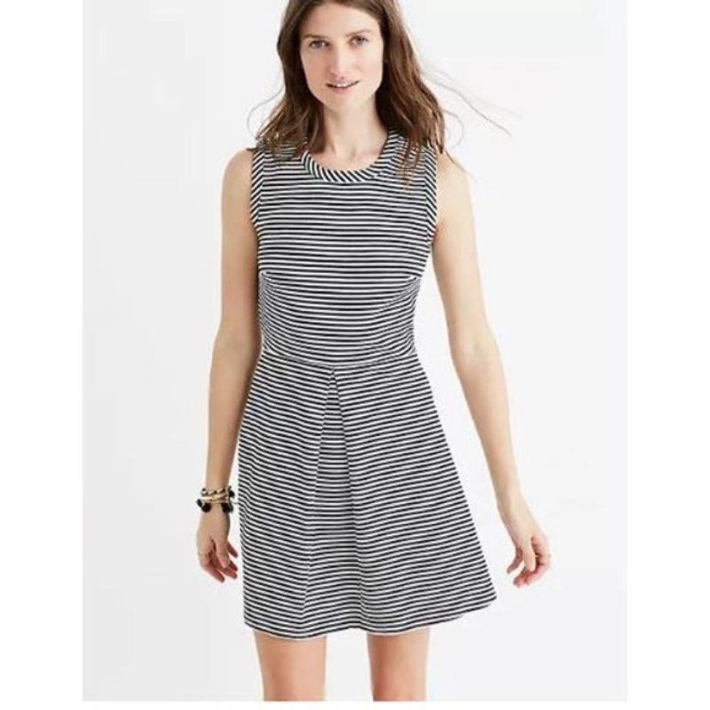 Madewell Striped Afternoon Dress In Stripe | Large